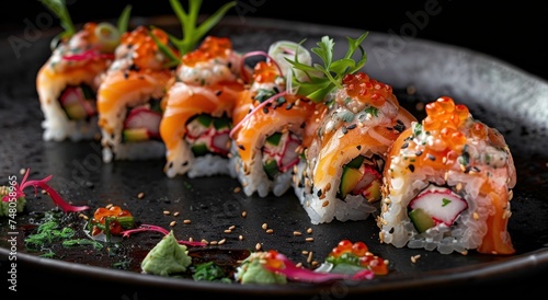 sushi is a dish and has a lot of ingredients
