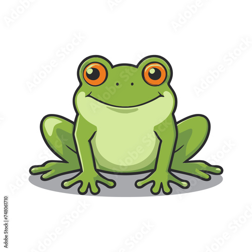 flat-logo-of-Cute-Frog-cartoon-vector-icon-illustration--animal-nature-icon-concept-isolated-premium-vector © SABBIR RAHMAN