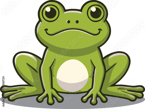 flat-logo-of-Cute-Frog-cartoon-vector-icon-illustration--animal-nature-icon-concept-isolated-premium-vector