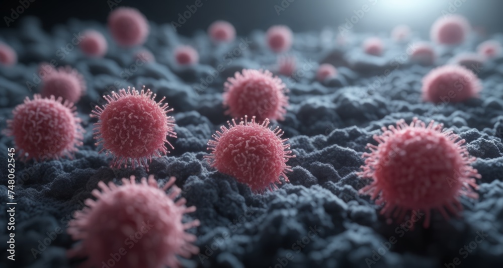 Microscopic view of a cell colony, a testament to the complexity of life at the molecular level Microscopic view of a cell colony, a testament to the complexity of life at the molecular level