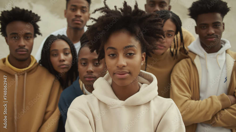 Group of young people, students. Group of young people, students.