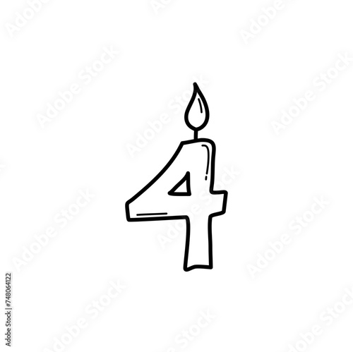 Hand Drawn Number Candles