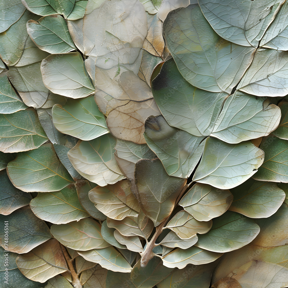 Naklejka premium Focus on natural elements like the texture of leaves.