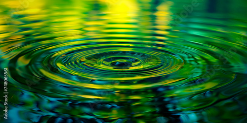 Vibrant ripples in a surface of pond