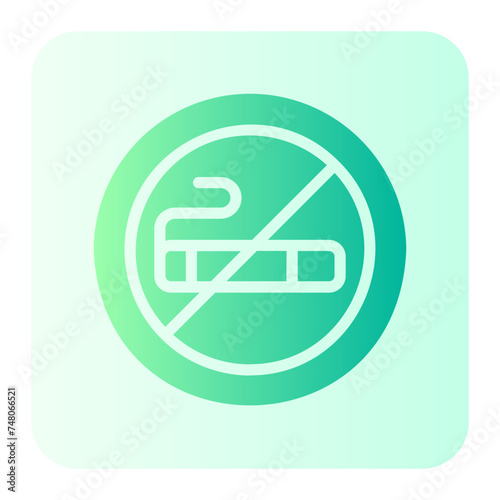 no smoking gradient icon