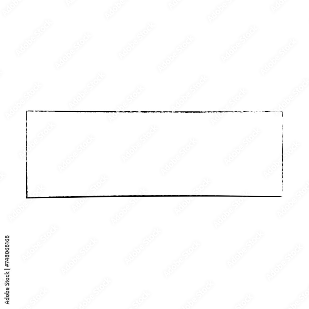 Frame rectangle elongated element, outline border grunge shape icon, decorative doodle for design in vector illustration Frame rectangle elongated element, outline border grunge shape icon, decorative doodle for design in vector illustration