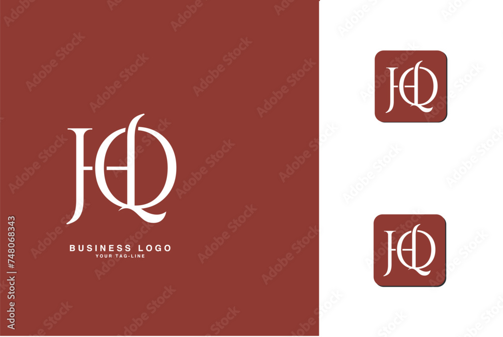 HQ, QH, H, Q, Abstract Letters Logo Monogram