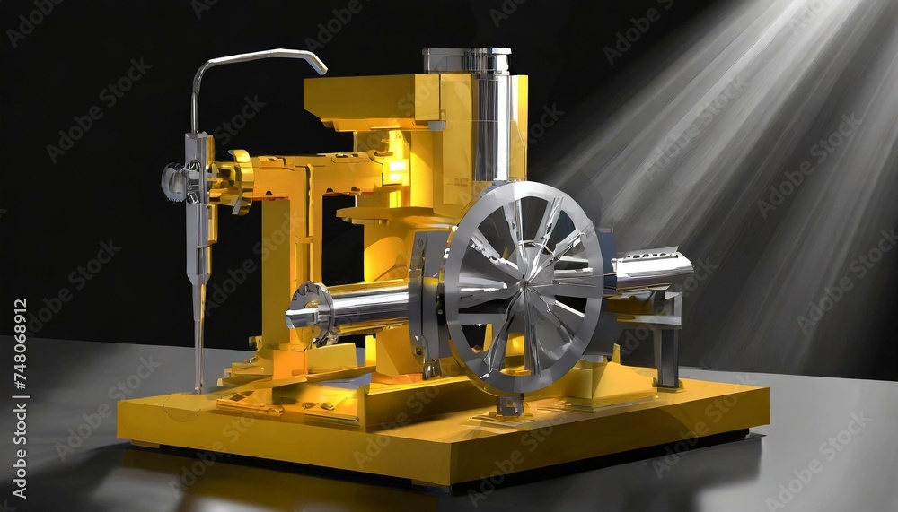 Fototapeta premium 工作機械 金属を研磨する旋盤