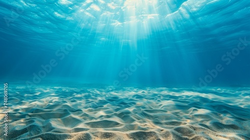 underwater view of the blue sea background