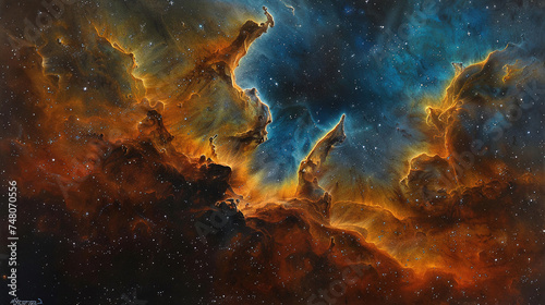 wallpaper of an intricately detailed space nebula, universe