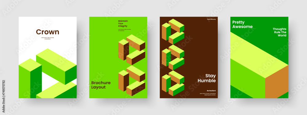 Naklejka premium Isolated Report Design. Modern Poster Template. Abstract Banner Layout. Business Presentation. Background. Book Cover. Brochure. Flyer. Advertising. Catalog. Brand Identity. Pamphlet. Notebook