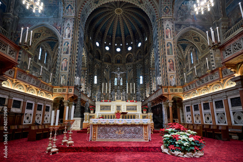 The altar of the Basilica of Saint Anthony of Padua (Basilica di Sant'Antonio di Padova), medieval church in Padua, Italy 