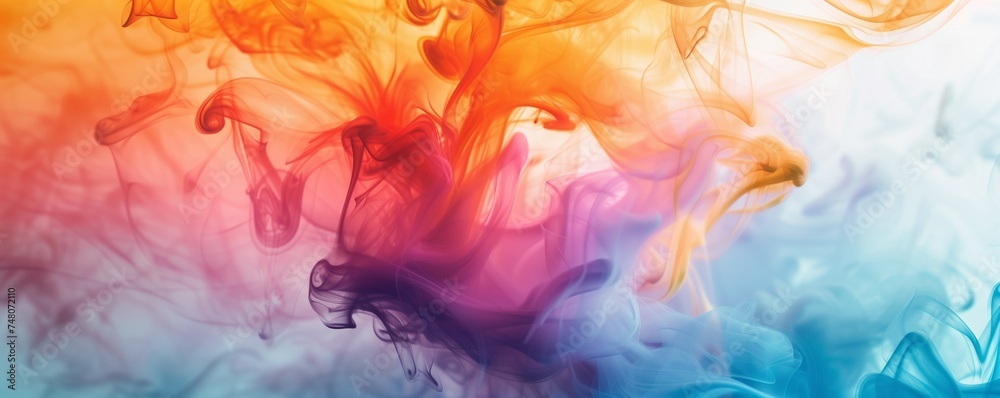 abstract background with purple, orange smoke	