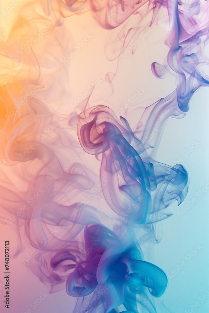 light abstract background with blue smoke	