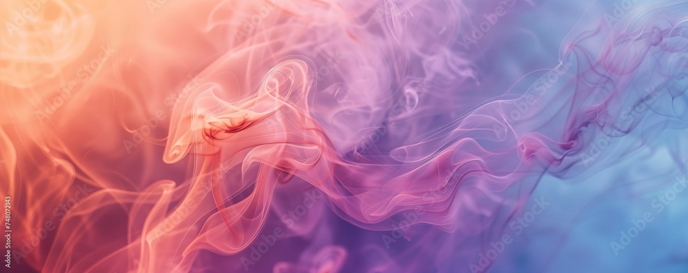 abstract background with purple, orange smoke	