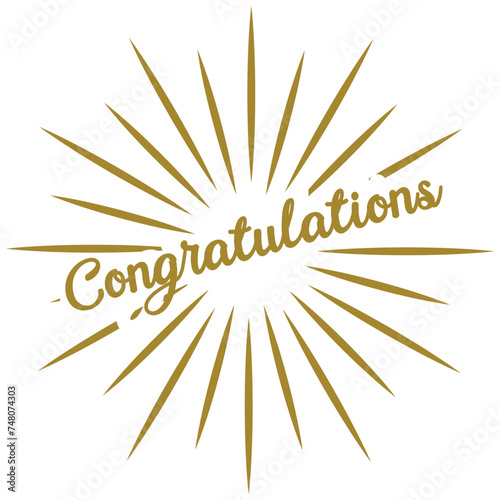 Creative Typography of Congratulations . Editable Illustration. Congratulations Card in Cursive Calligraphy.