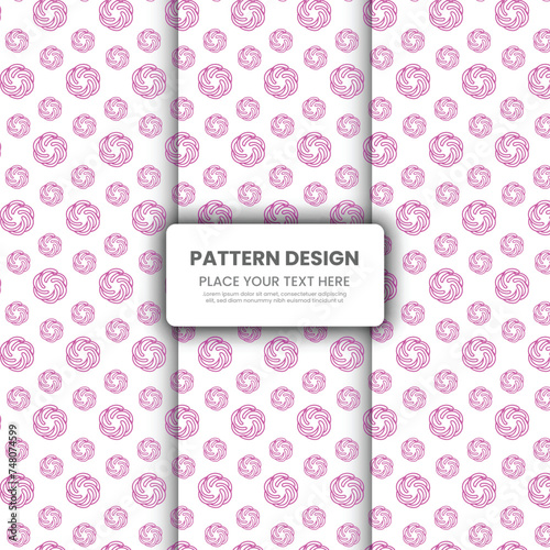 Vector seamless pattern with bold striped circles. Stylish geometric texture. Modern abstract background