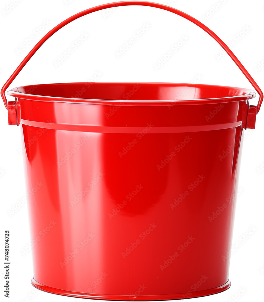 Red metal bucket isolated. Red metal bucket isolated.