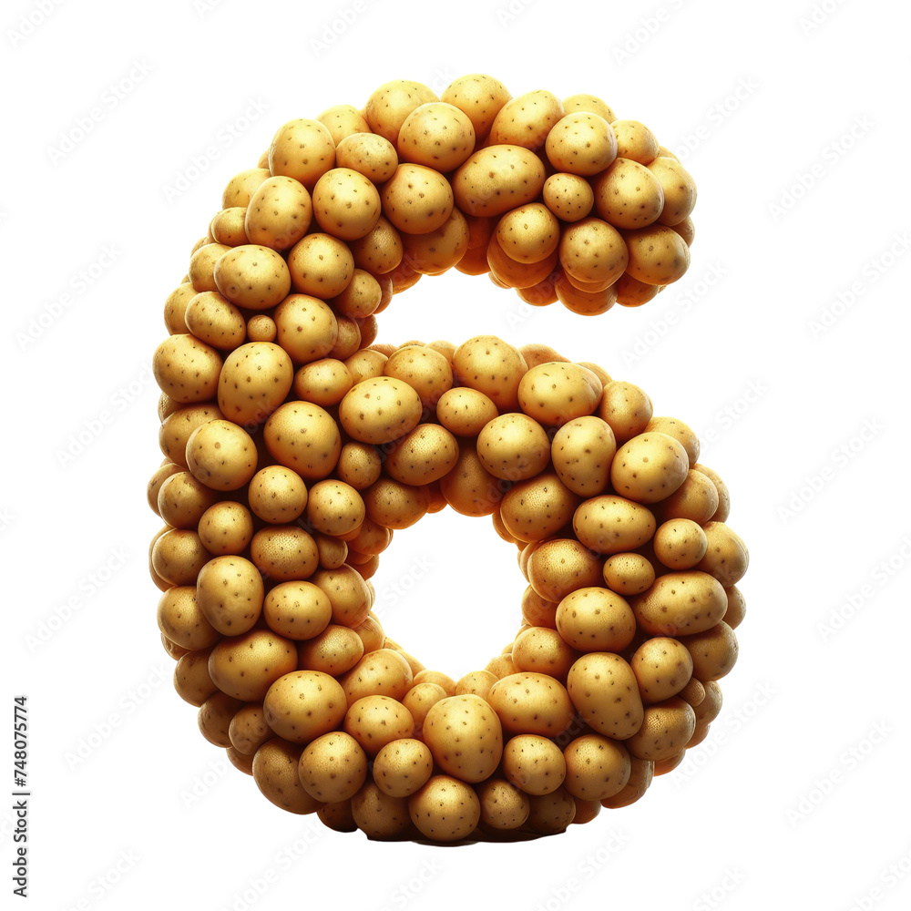 Obraz premium Isolated 3D Number on a Clear PNG Canvas Generative AI