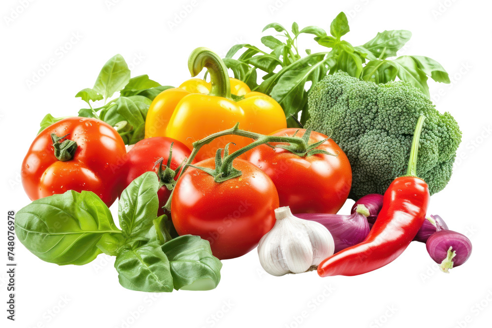 Various vegetables and fruits Isolated on a transparent background. Various vegetables and fruits Isolated on a transparent background.