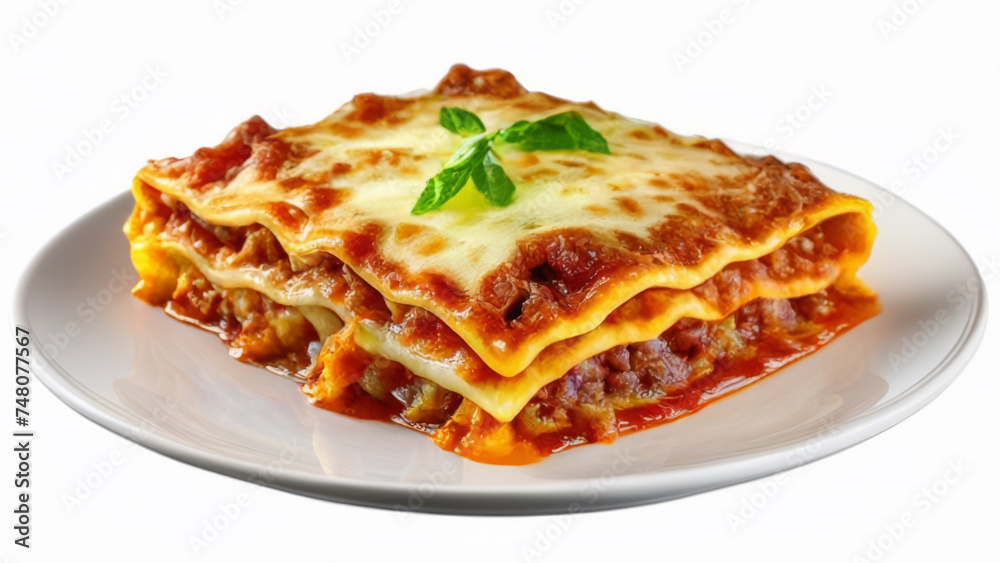 close up of a plate of lasagna with bolognese sauce close up of a plate of lasagna with bolognese sauce