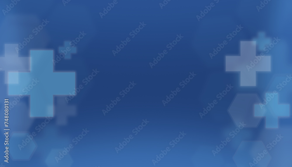 Fototapeta premium Geometric Medical Cross. Abstract Science Background.