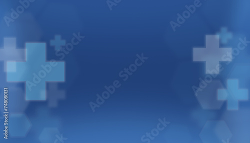 Geometric Medical Cross. Abstract Science Background.