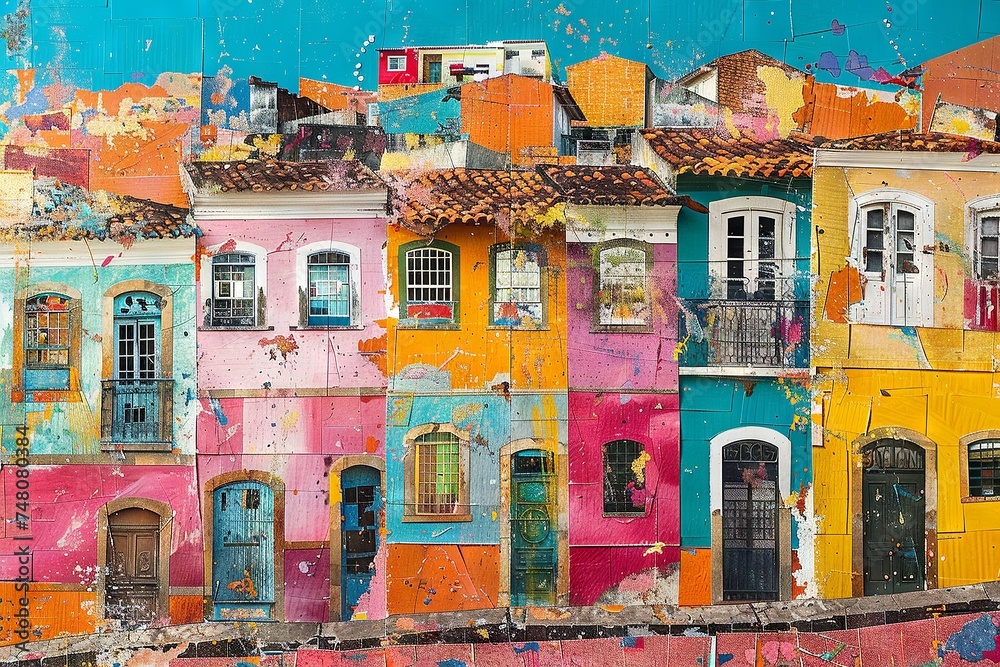 Pelourinho's Heritage Art Collage