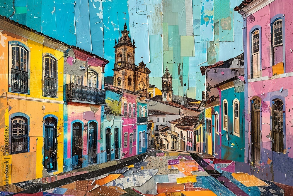 Fototapeta premium Pelourinho's Heritage Art Collage