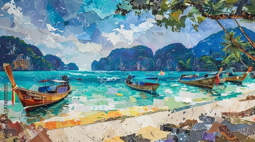 Phuket's Paradise Art Collage

