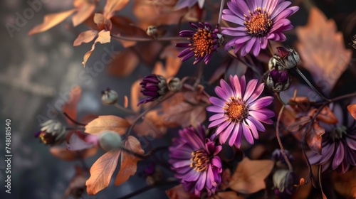 Astern rosa und lila