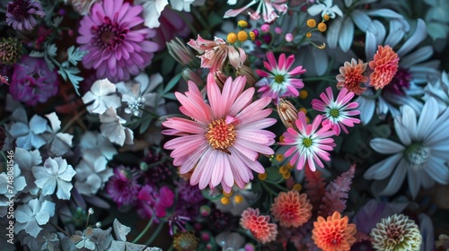 Blumenstrauß Astern in Pastell