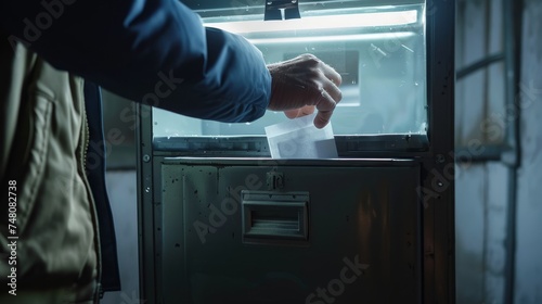 Person wirft Brief in Briefkasten