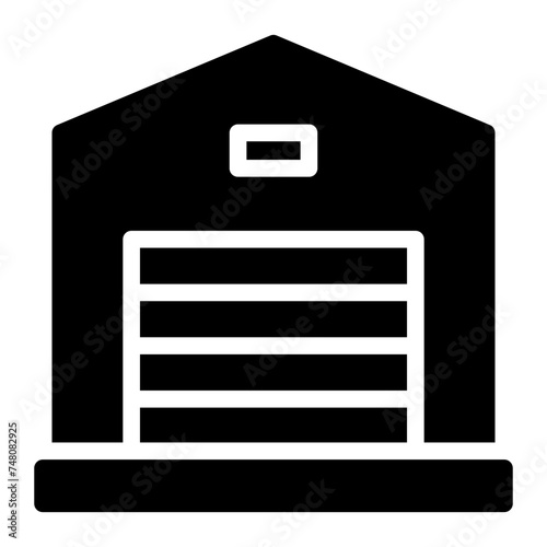 warehouse glyph icon