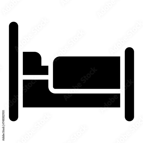bedroom glyph icon