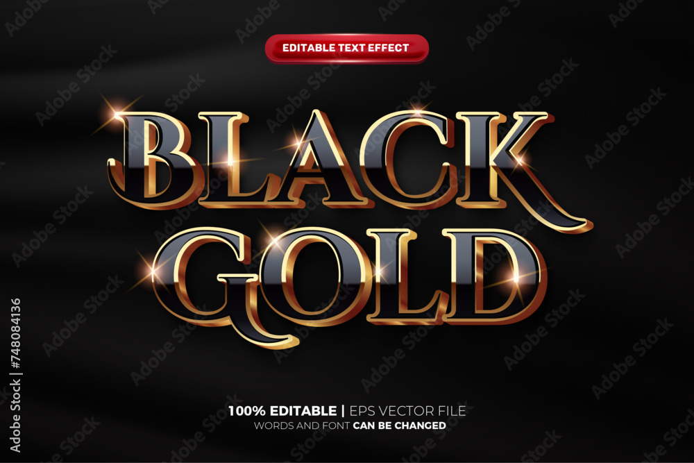 Super Luxury Black Gold 3d Editable Text Effect Template Super Luxury Black Gold 3d Editable Text Effect Template