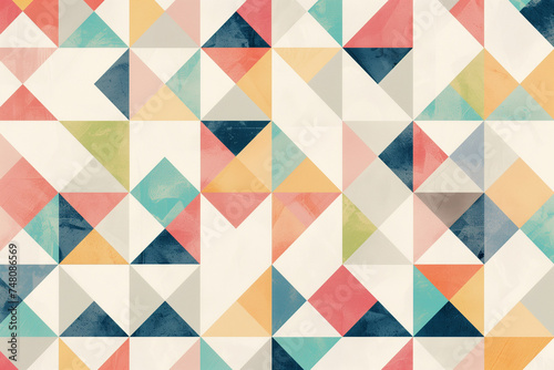 Retro abstract geometric pattern 70s 80s. Vintage modern background in a minimalist mid-century style. Painting or postcard with an abstract background.