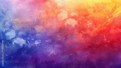 abstract watercolor backdrop featuring a sunset sky where the horizon blends orange and purple hues in a seamless gradient