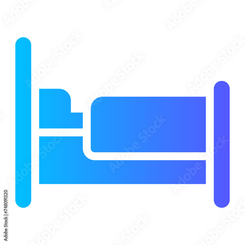 bedroom gradient icon