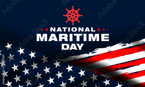 Happy National Maritime Day May 22 Background vector illustration 