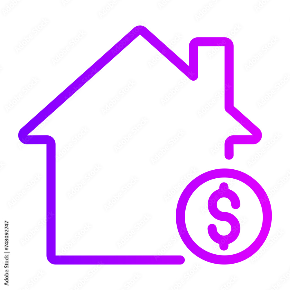dollar gradient icon dollar gradient icon