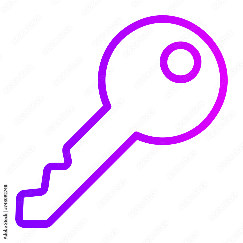 door key gradient icon door key gradient icon