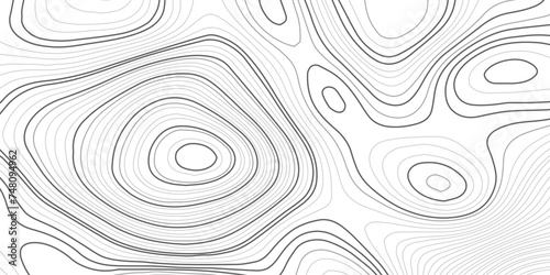 Wave topographic contour map  topographic wavy map line background. Abstract geographic wave grid line map. Geographic mountain relief background. Vector illustration.