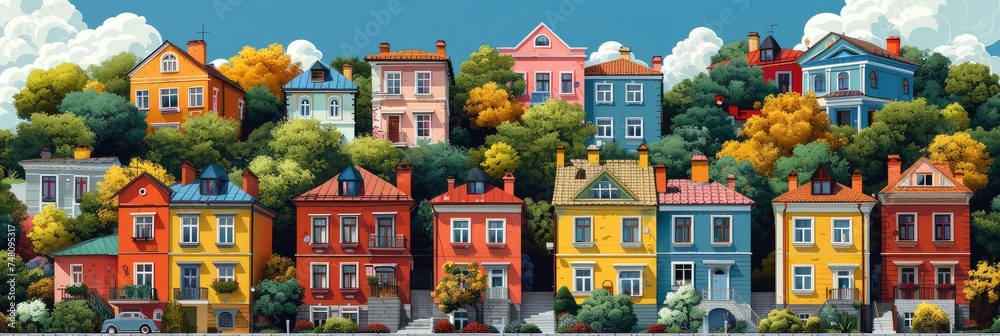 Obraz premium Kiev March 8 Every Parts Town, Background Banner HD