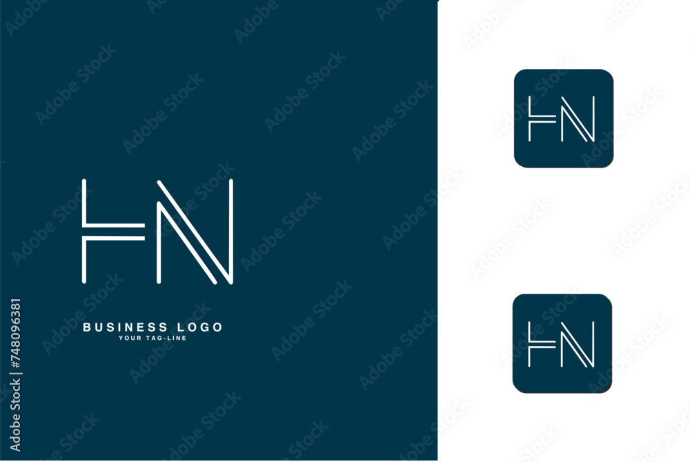 HN, NH, H, N, Abstract Letters Logo Monogram HN, NH, H, N, Abstract Letters Logo Monogram