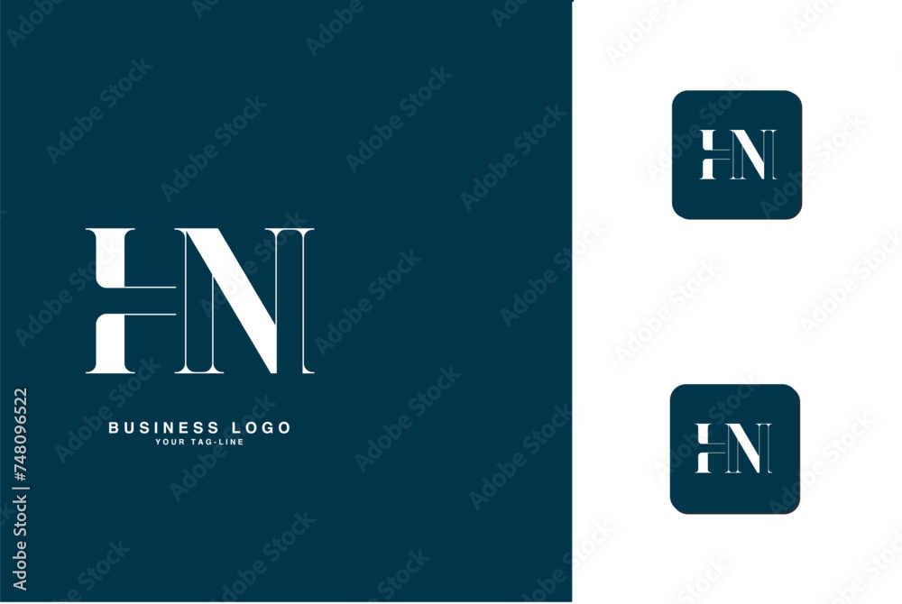 HN, NH, H, N, Abstract Letters Logo Monogram HN, NH, H, N, Abstract Letters Logo Monogram