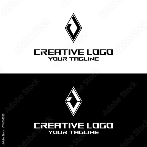 creative letter logo av  desain vektor