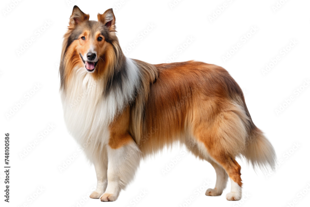 Rough Collie dog on a transparent background Rough Collie dog on a transparent background