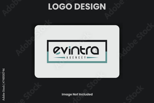 Flat design event logo template 