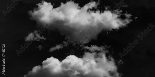 Luxury Nature Abstract: Mountainous Cumulus Clouds Boiling in the Summer Sky.  Darkness and light, heaven. Grey clouds. White cloud isolated on black background, Fluffy texture , Abstract smoke...